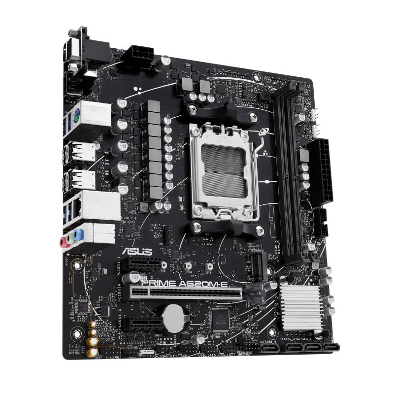 ASUS PRIME A620M-E DDR5 7000MHZ 1XVGA 1XHDMI 1XDP 1XM.2 USB 3.2 MATX AM5 (AMD AM5 9000/8000/7000 SERİLERİ İLE UYUMLU)