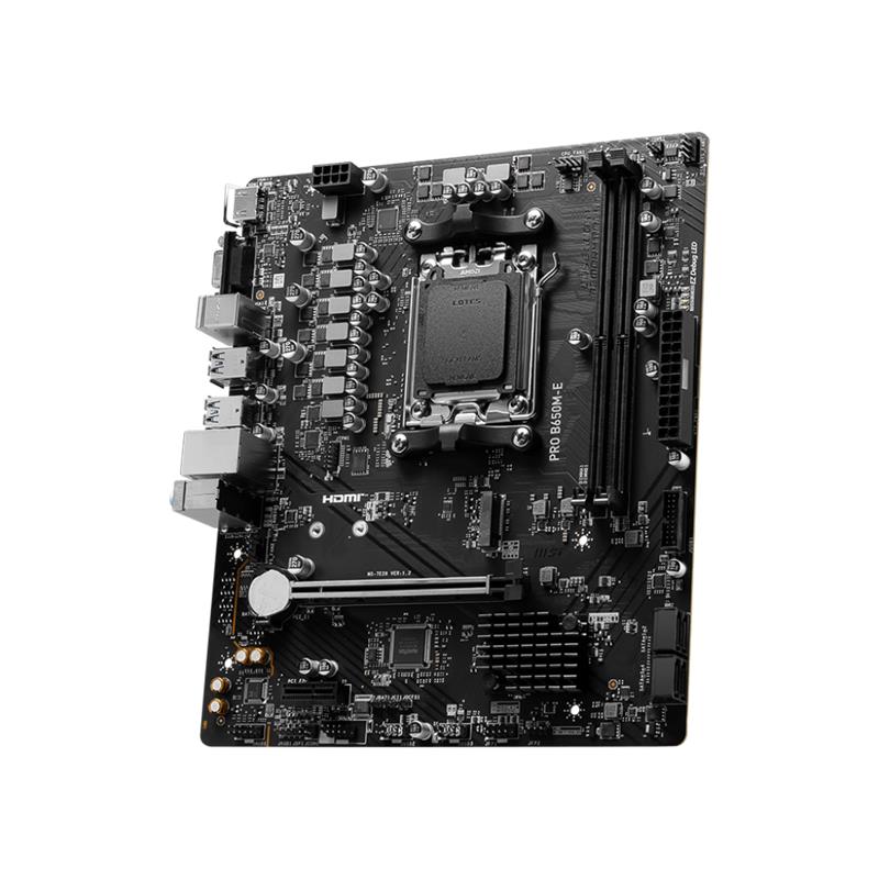 MSI PRO B650M-E DDR5 6800MHZ 1XVGA 1XHDMI 1XM.2 USB 3.2 MATX AM5(AMD AM5 9000/8000/7000 SERİLERİ İLE UYUMLU)